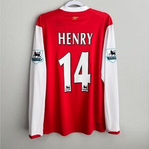Vintage Arsenal 2006/2007 Henry EPL home longsleeve soccer jersey